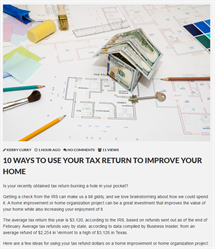 10种方法使用您的纳税申报表来改善您的家庭图标